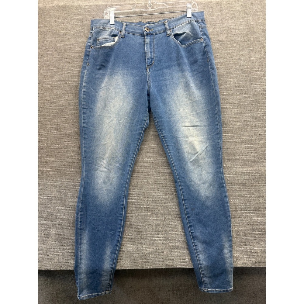 Mudd Skinny Jean Womens 15 Blue Denim Stretch Washed Mid Rise Classic Slim‎ Fit